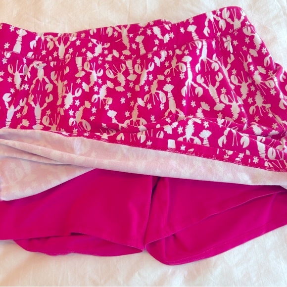 T by Talbots Skort Lobster Print Pink White Pull On Stretch plus size 2XP - Picture 10 of 13